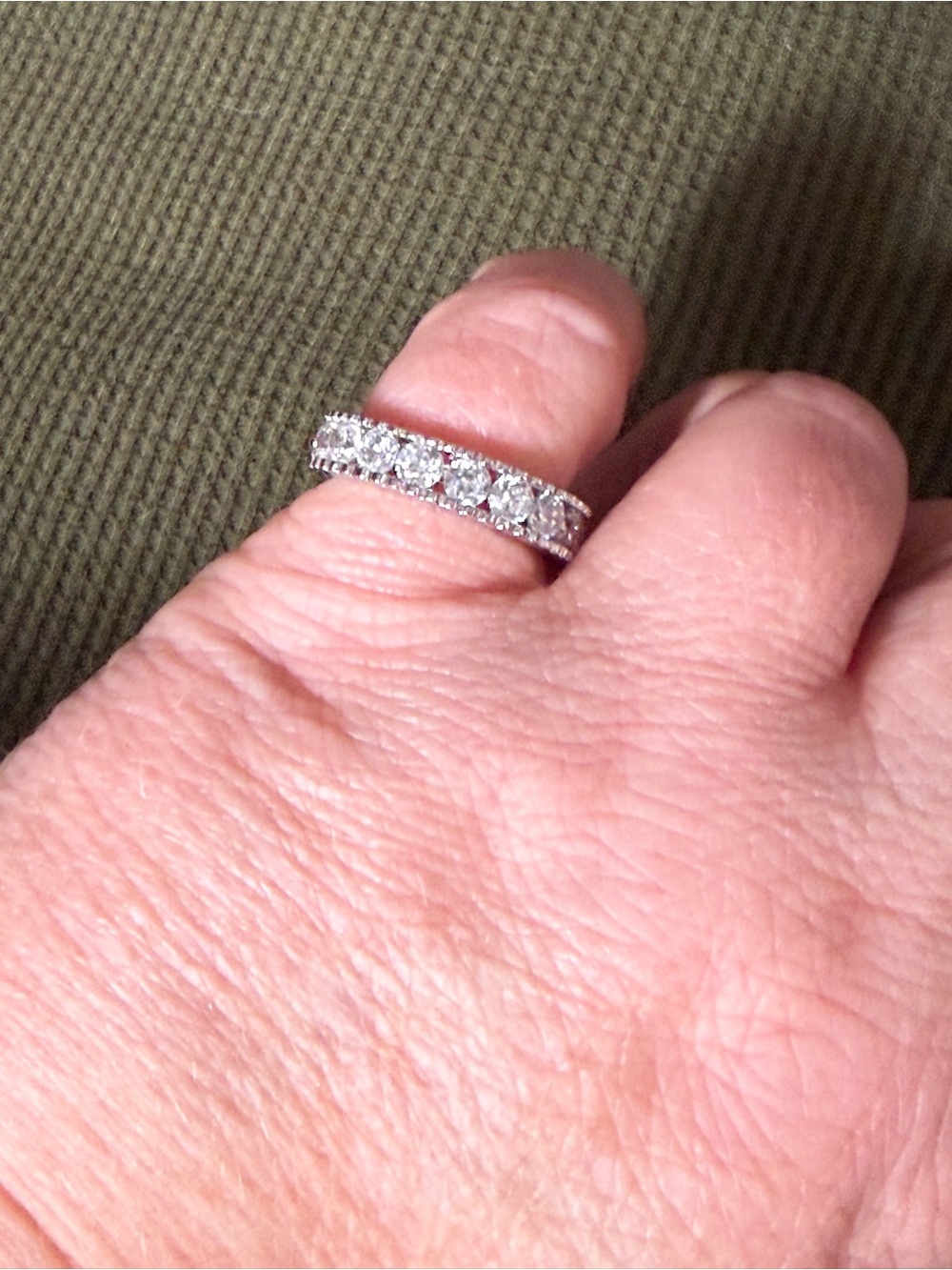 Sparkling White Gold Diamond Eternity Band